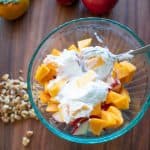 healthy ambrosia salad with persimmons
