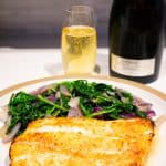 roasted ling cod with sparkling wine