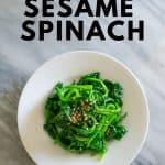 Easiest ever Korean sesame spinach side dish