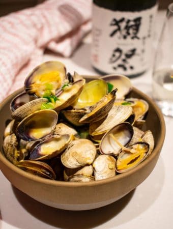 Morimoto inspired manila clams recipe