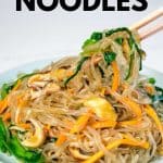 Japchae noodles pinterest image