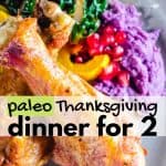 paleo Thanksgiving dinner for 2 pinterest image