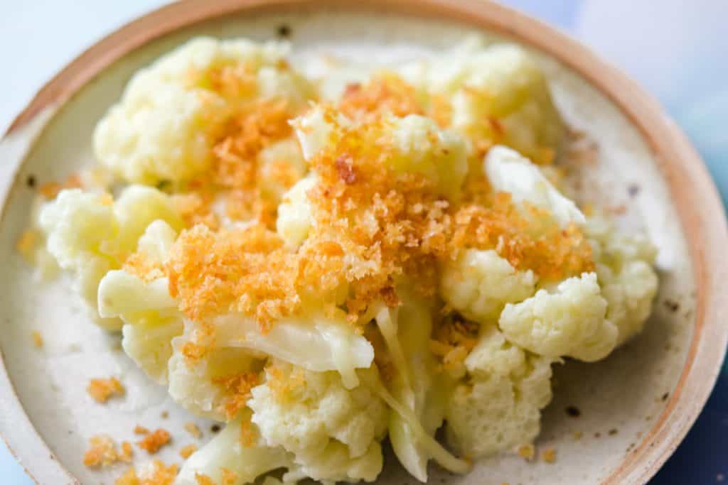 cauliflower gratin with panko crumbs